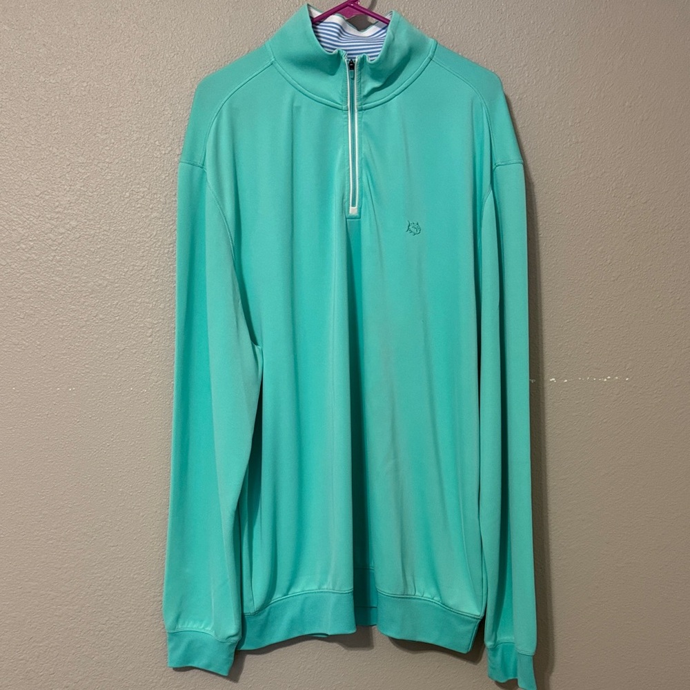 Southern Tide Men's Teal Zip-Up Sweater